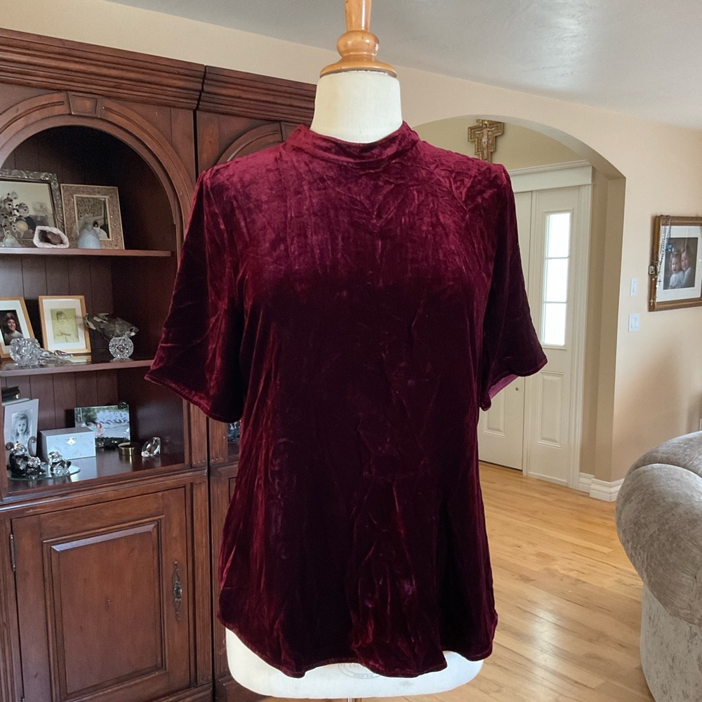 EILEEN FISHER CRUSHED VELVET TOP